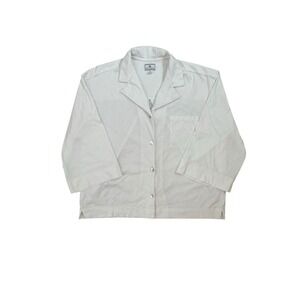 Petite Plume Pima Cotton Button Down Pajama Top Size Medium